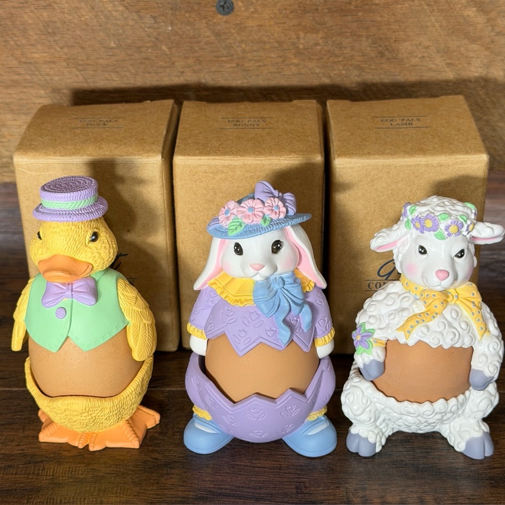 Avon Vintage 1997 Easter Egg Pals Lamb, Bunny & Duck